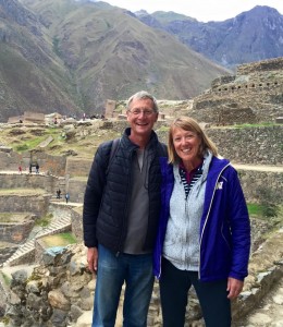 Dave and Denise Mickelson of Bellevue tour the Inca Ollantaytambo ruins in southern Peru.