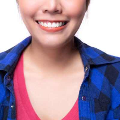 close up of woman with nice white smile