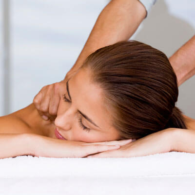 Woman receiving a relaxing massage