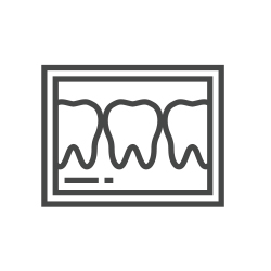 teeth in a line